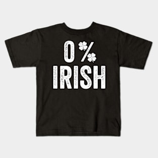 St Patrick'S Day s Shamrocks Zero Percent Irish ny Kids T-Shirt